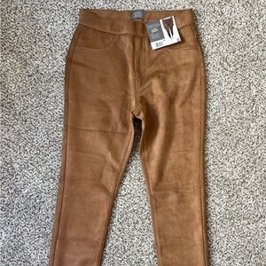 Women's Tan Suede Skinny Jeggings